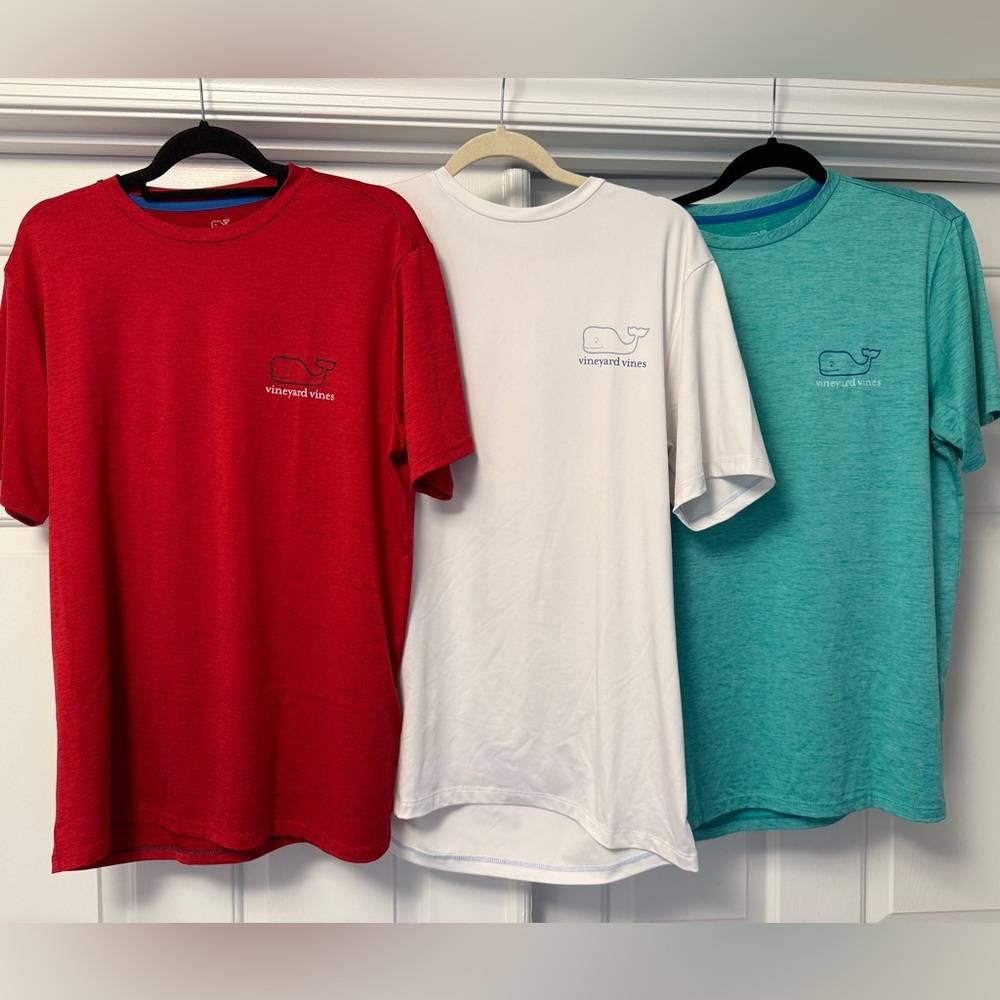 Vineyard Vines Men's Short Sleeve Tees - Red, White, and Teal